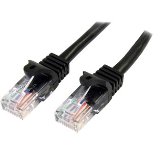 StarTech.com Cable de 1m Negro de Red Fast Ethernet Cat5e RJ45 sin Enganche