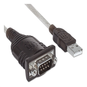 CABLE ADAPTADOR CONVERTIDOR USB A SERIAL DB9 RS232 45CM M-M.